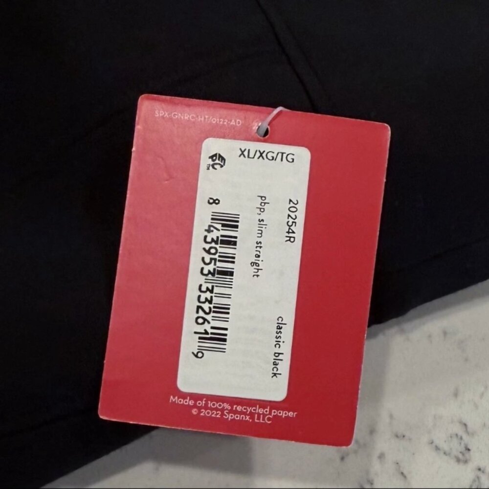 SPANX Pbp Perfect Slim Straight Pants Classic Black Womens  Size XL NEW WITH TAG - Picture 5 of 11